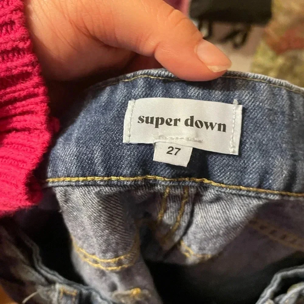 SUPERDOWN BRAIDED ANGELINE DENIM SHORTS